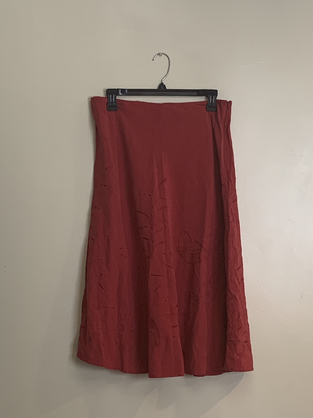 Women's Red A-Line Skirt